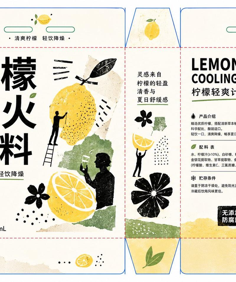 手工拼贴风格包装设计