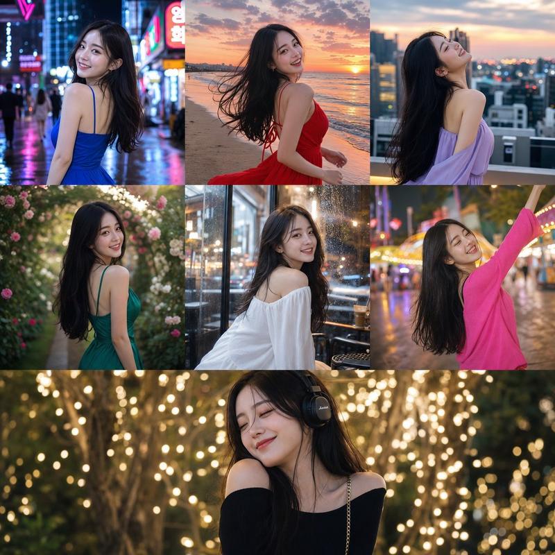 保持一致的韩国女孩生活方式形象