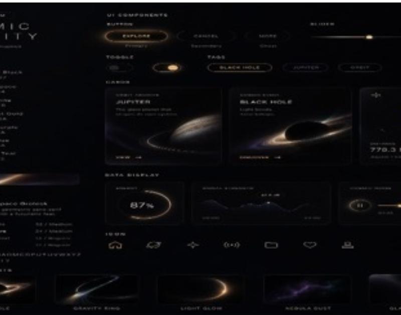 Cosmic Gravity 玻璃拟态 UI 系统