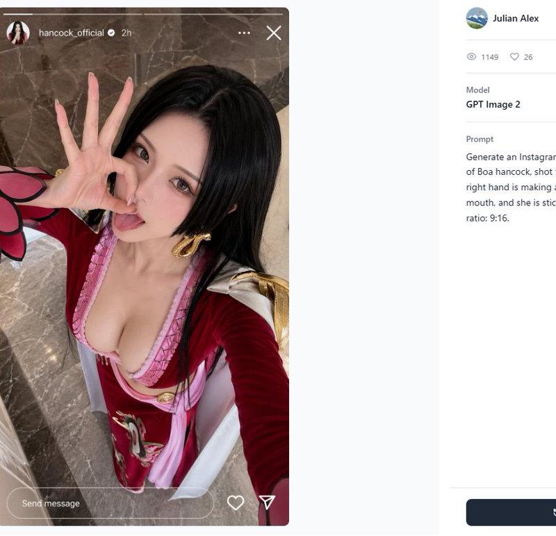 Cosplay 提示词画廊截图