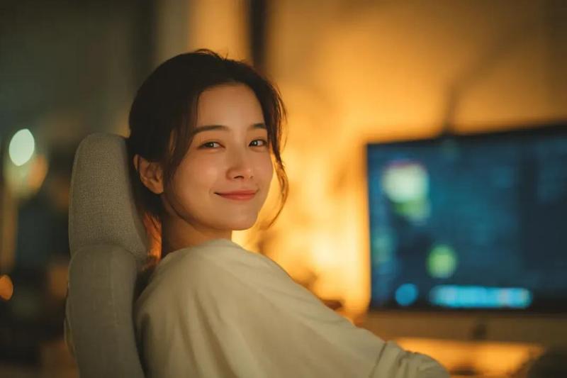Cozy Cinematic Home Workspace Portrait