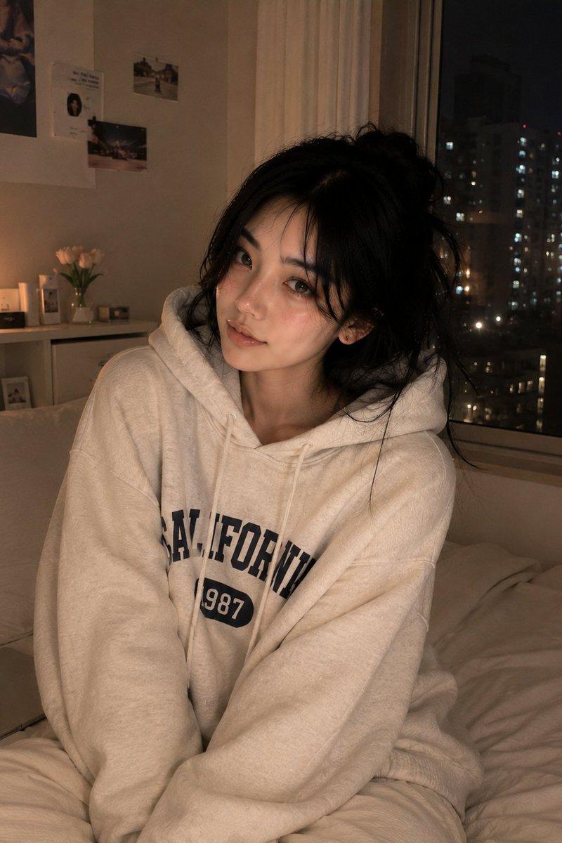 温馨韩式卧室人像
