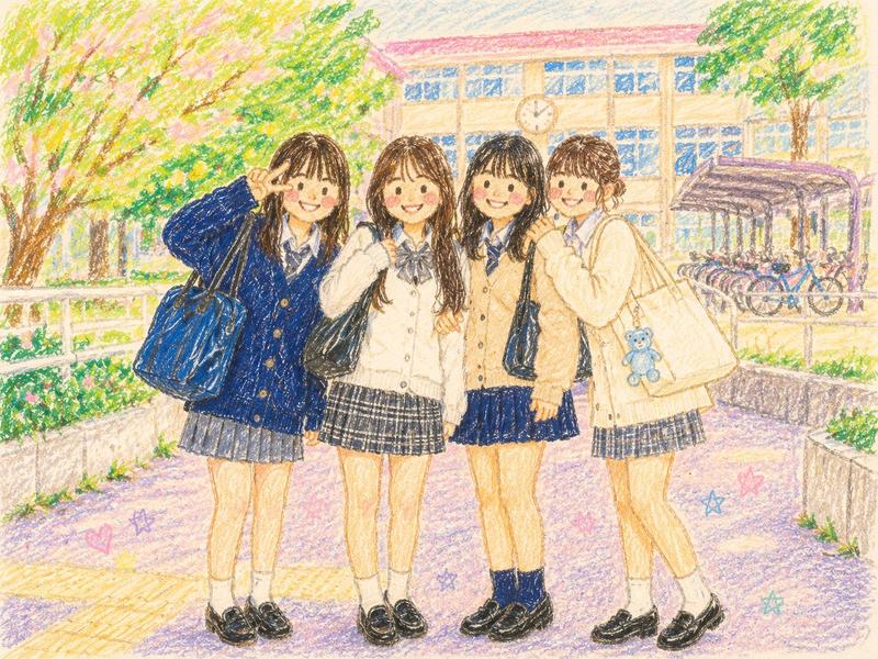 蜡笔画风格绘本插图