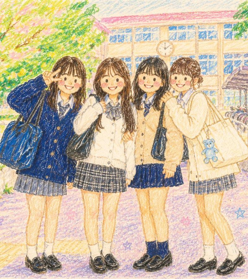 蜡笔画风格绘本插图