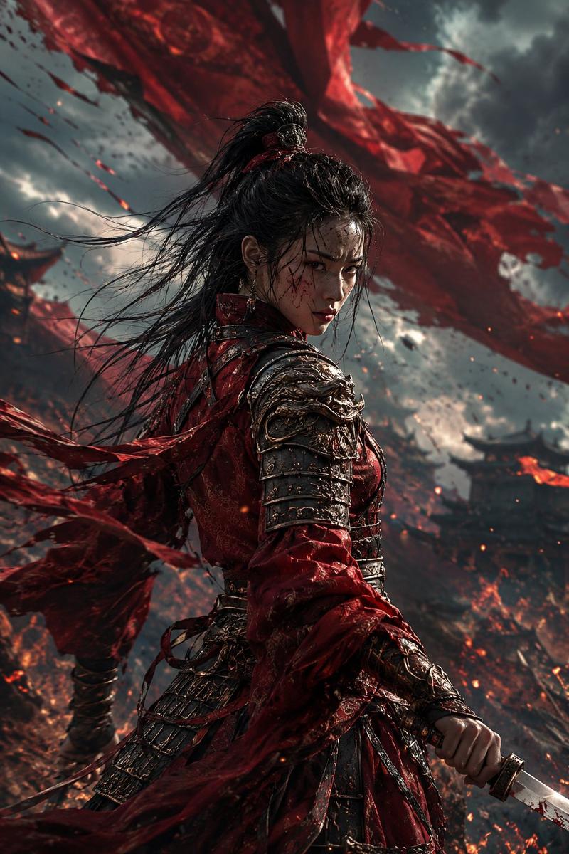 绯红战场女战士