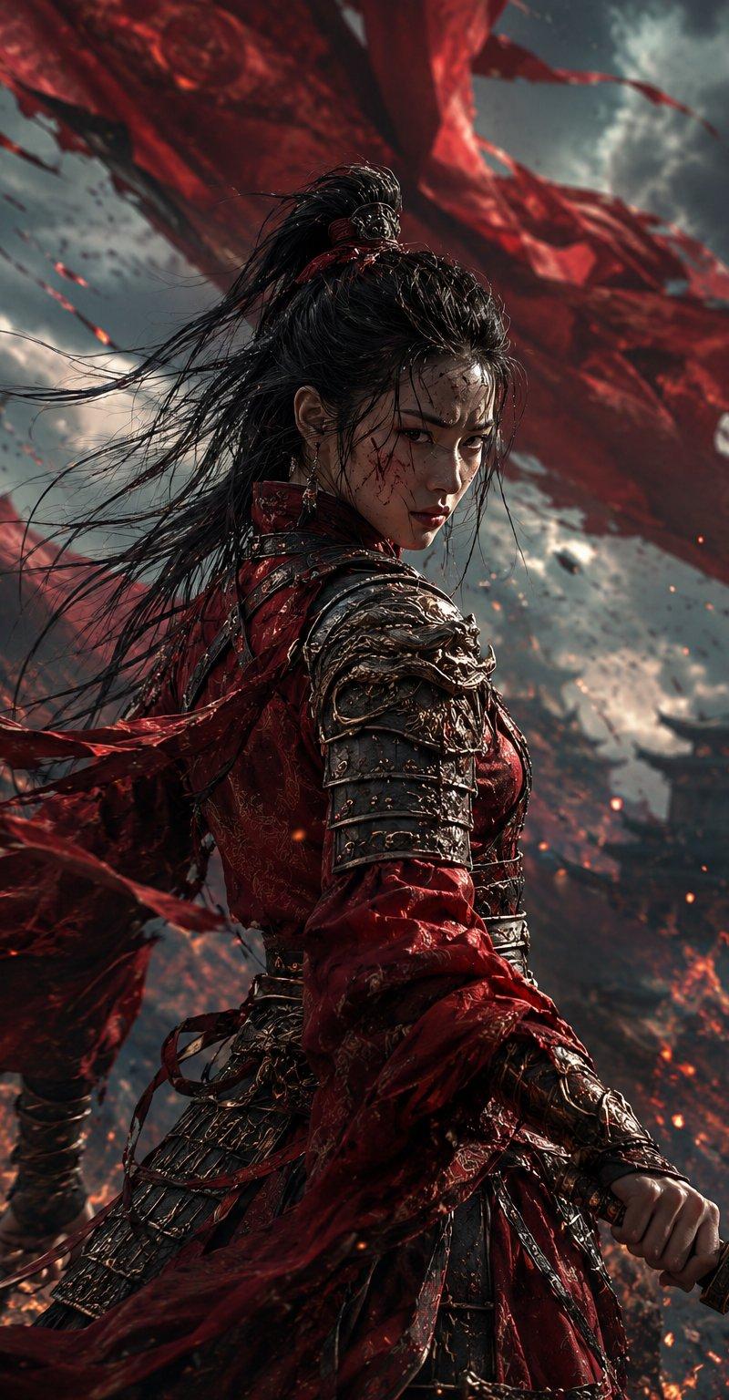 绯红战场女战士