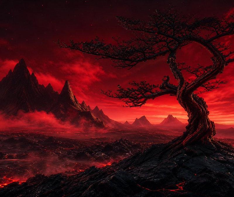 绯红火山心树