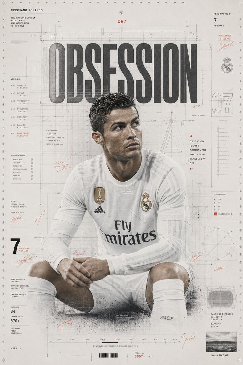 Cristiano Ronaldo 执着主题海报