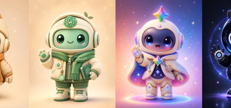 可爱的 AI 吉祥物阵容