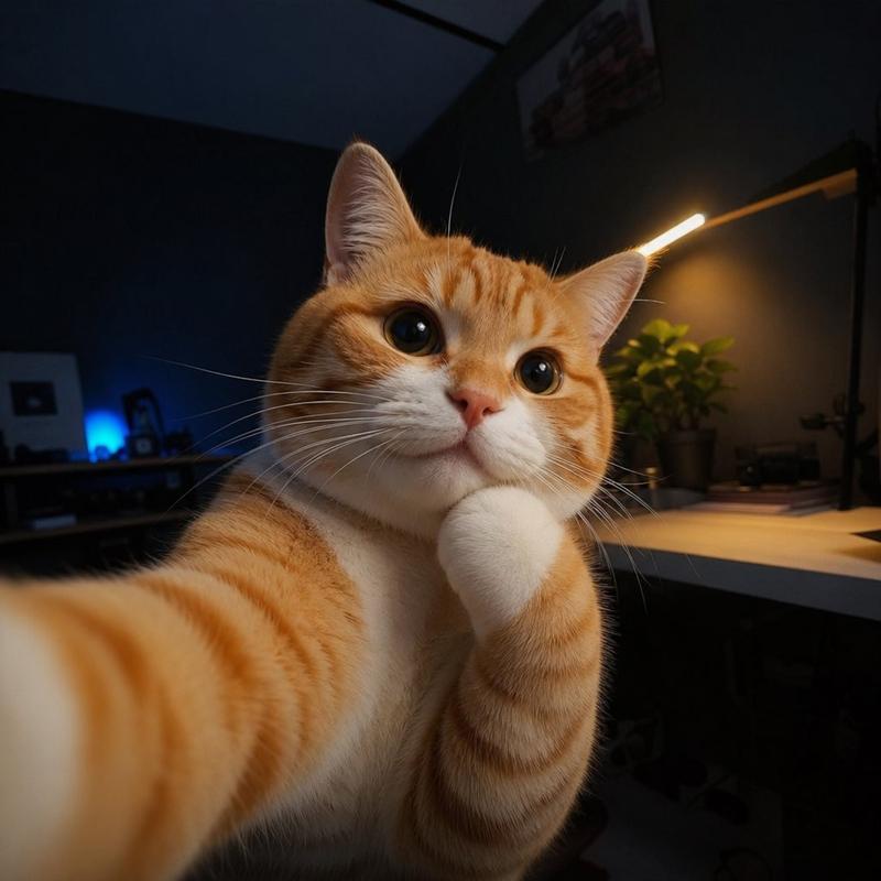 可爱的猫咪自拍