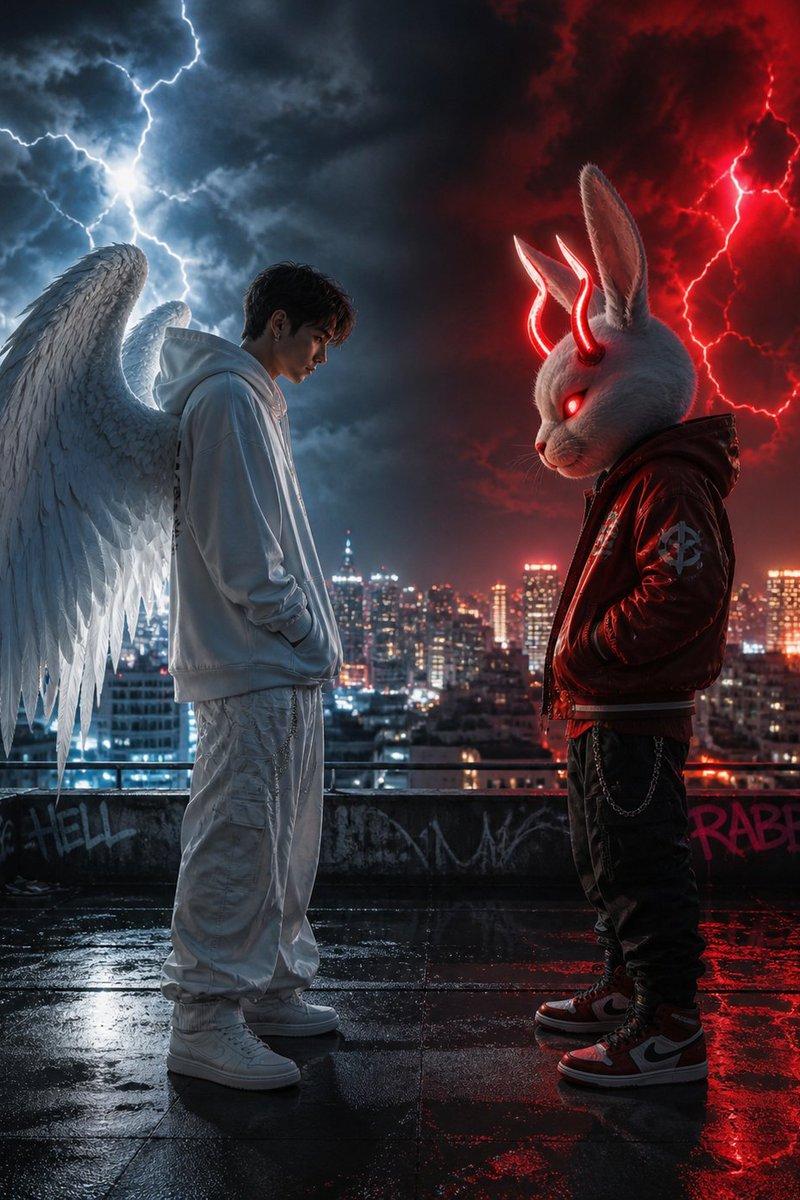 赛博朋克天使与恶魔对决