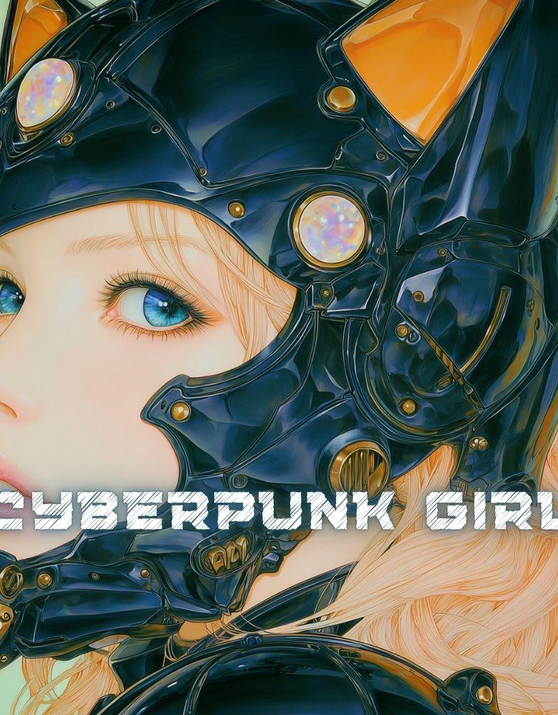 赛博朋克风少女海报