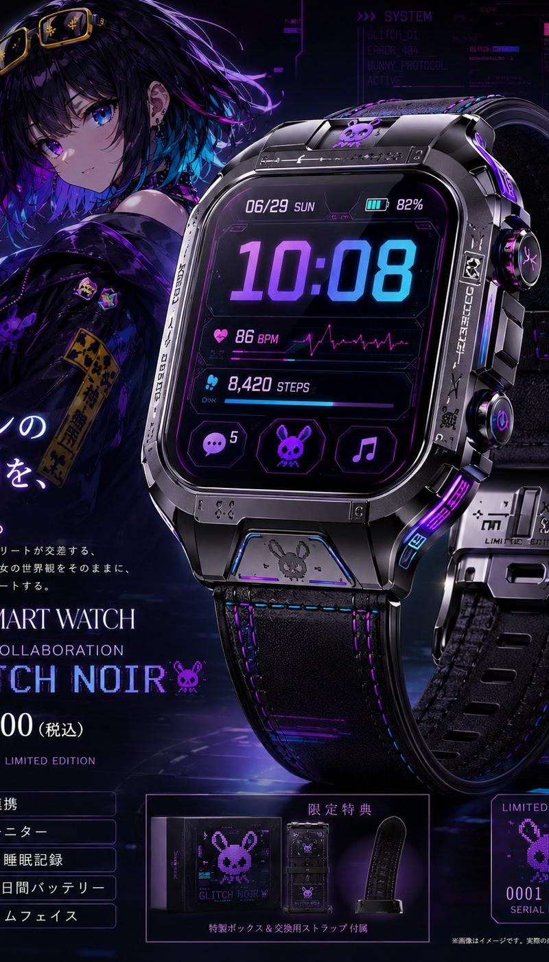 赛博朋克限定款智能手表海报