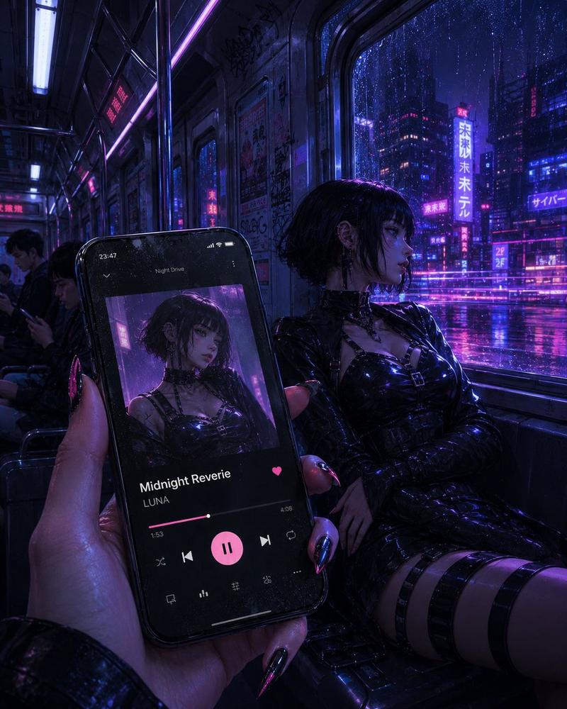 赛博朋克地铁音乐播放器