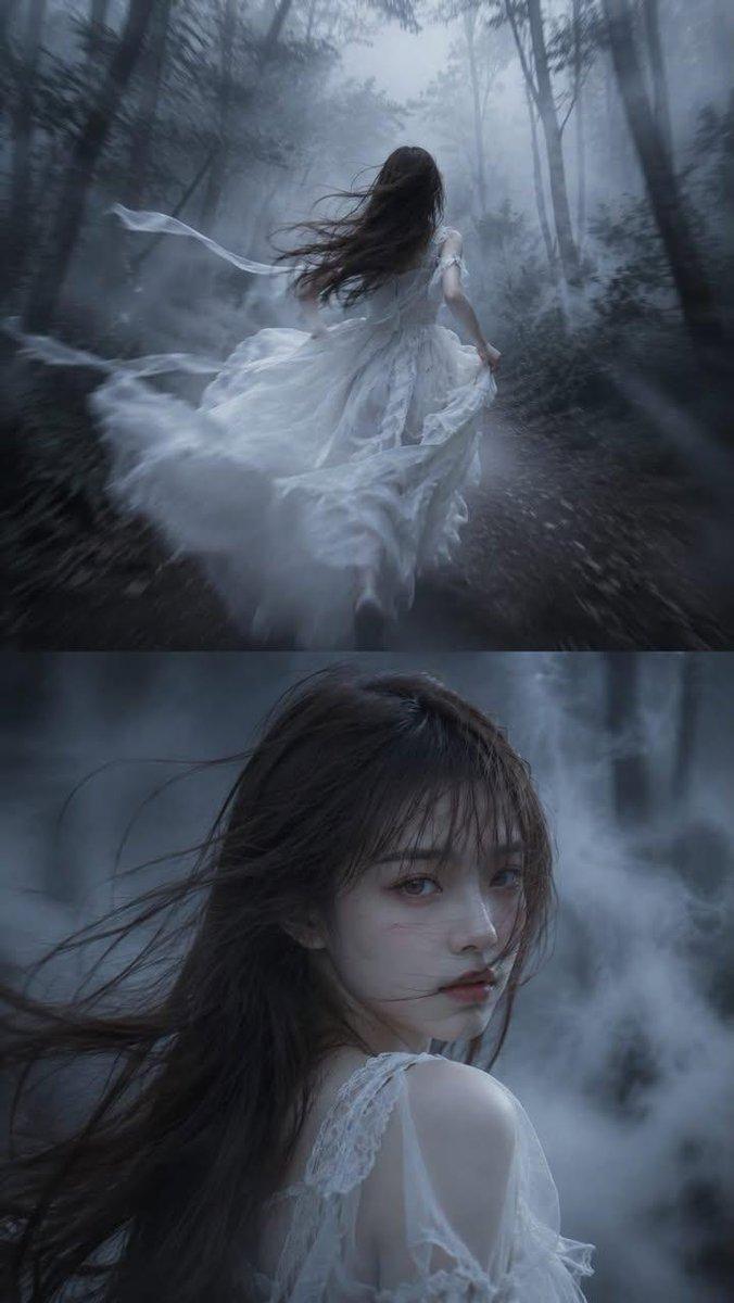 暗黑童话电影感双联画