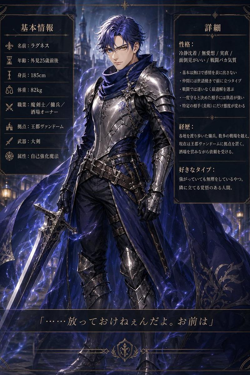 暗黑奇幻骑士角色设定图