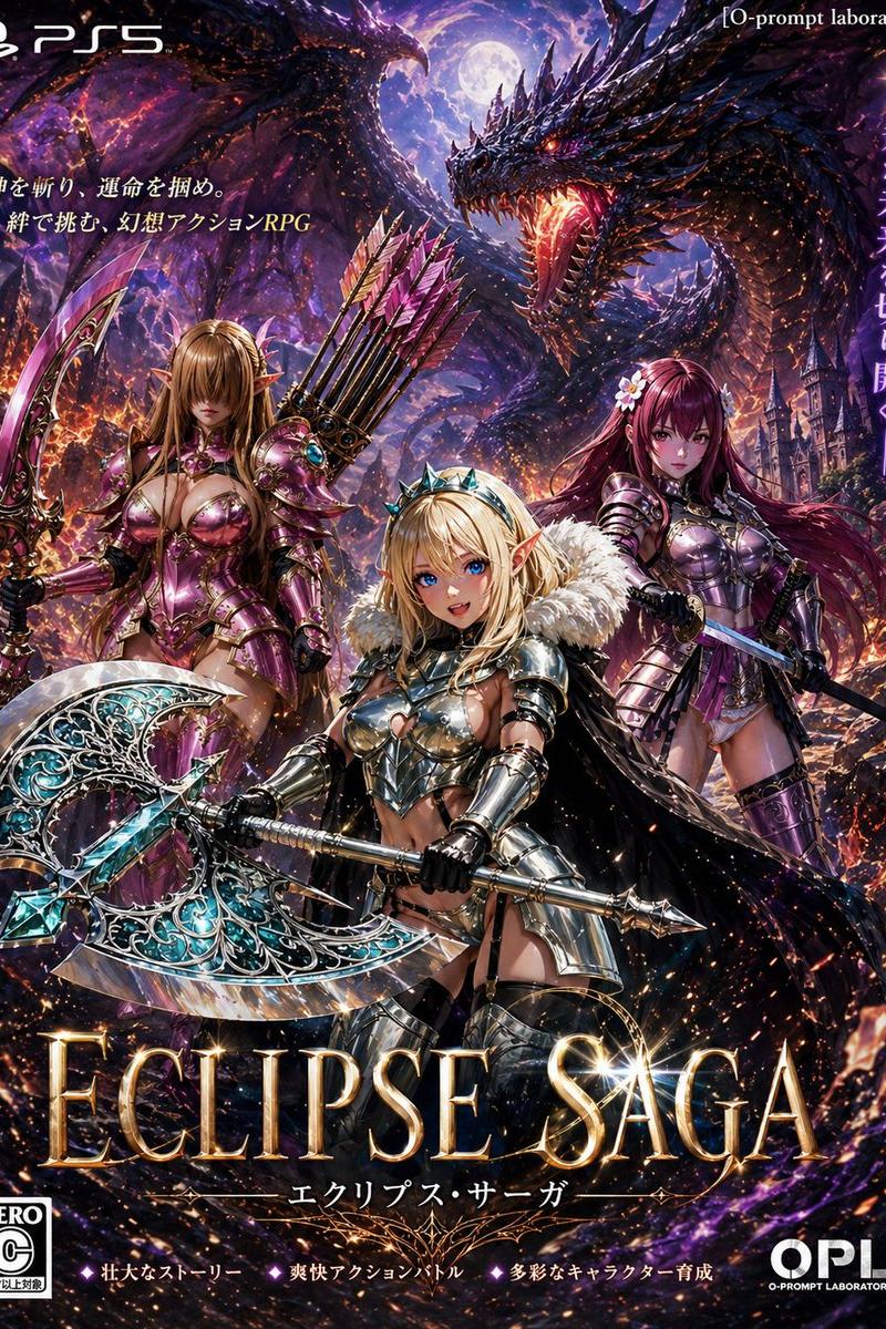 暗黑奇幻风格 PS5 RPG 游戏封面艺术