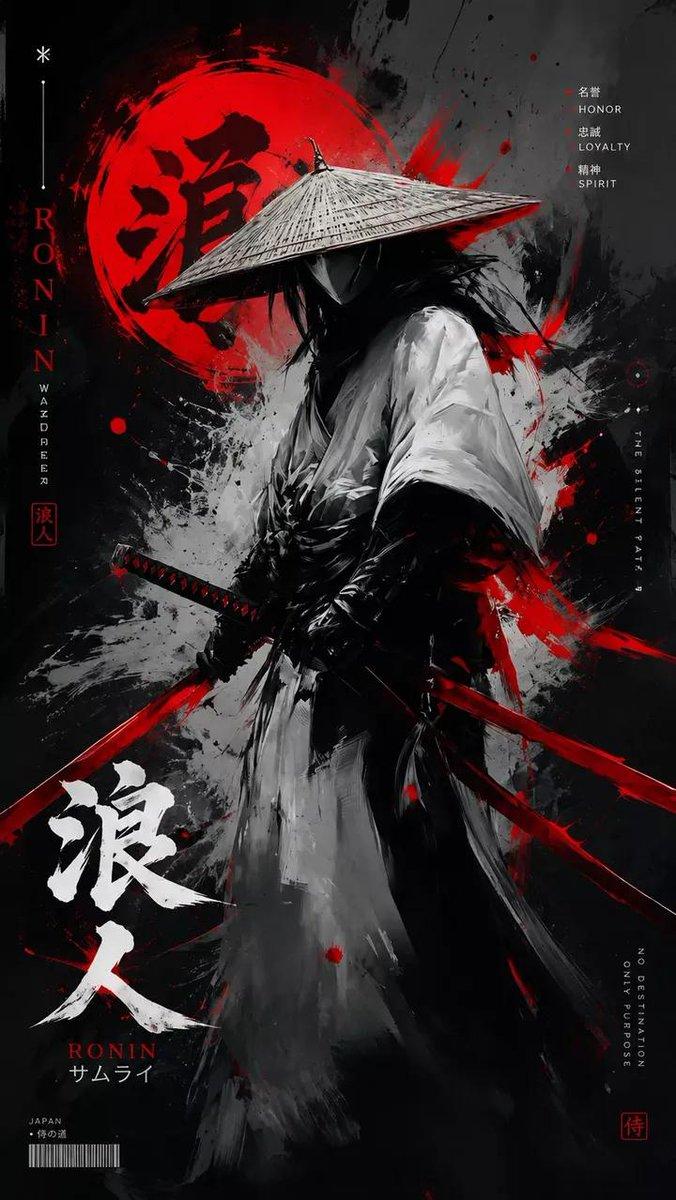 暗黑武士水墨海报