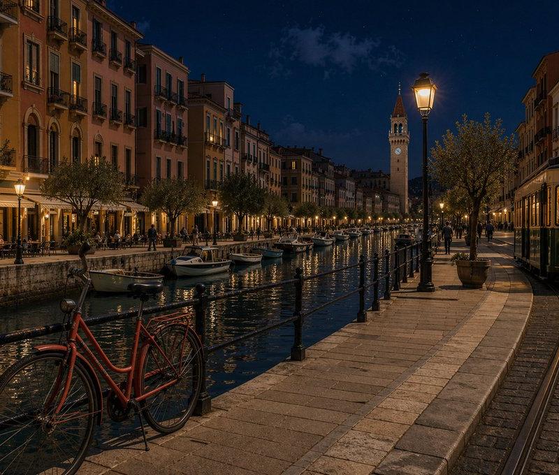 Canal Street 从白天到夜晚的场景转换