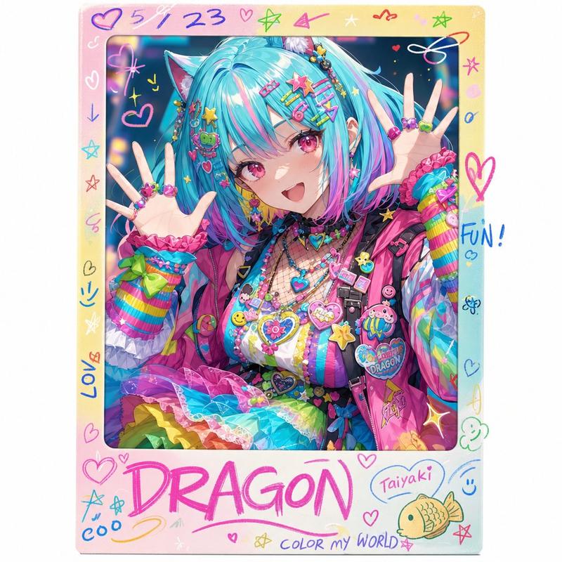 彩虹 Decora 动漫照片卡