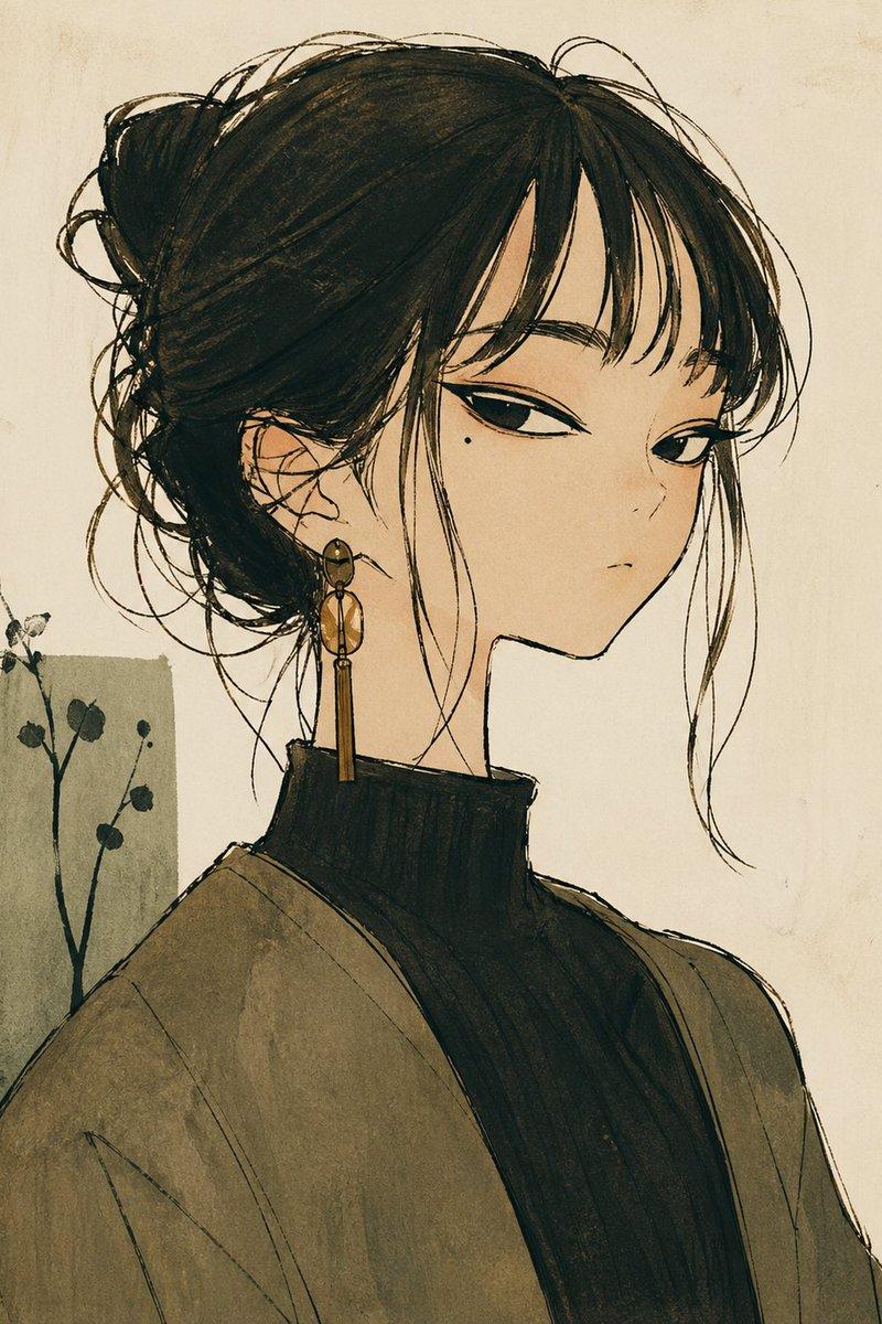 变形风格化女性肖像