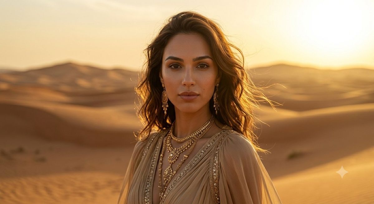 Golden Desert Fashion Portrait