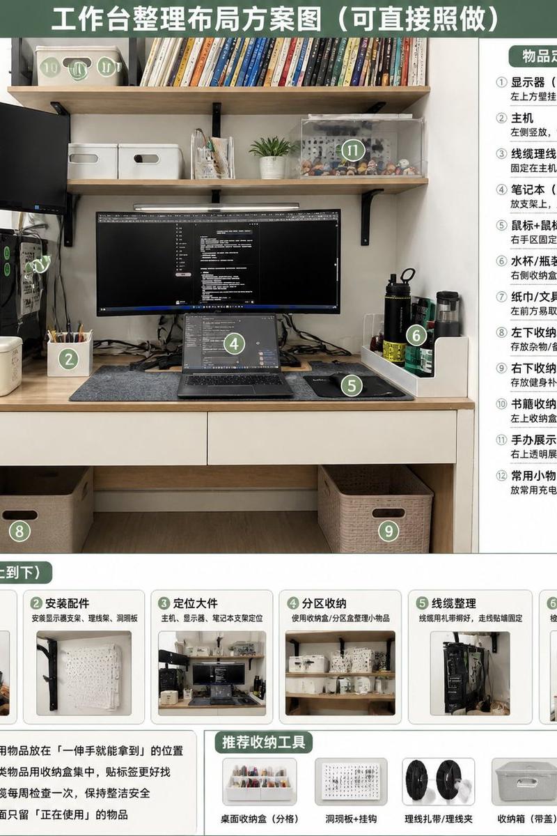 桌面整理布局信息图