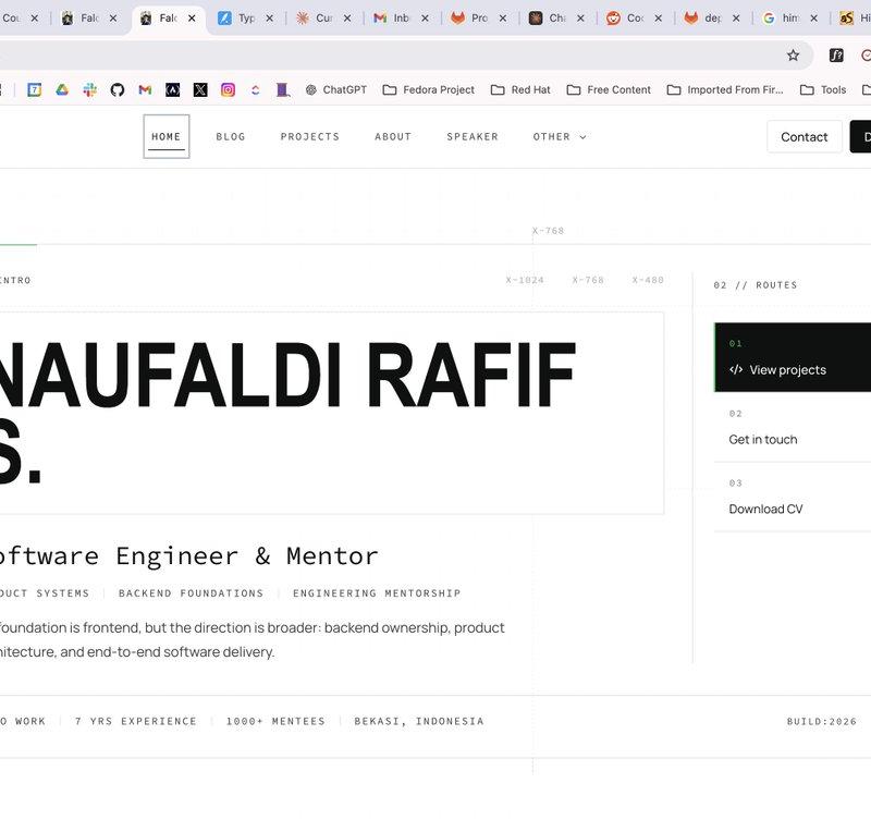 Minimal Developer Portfolio Homepage