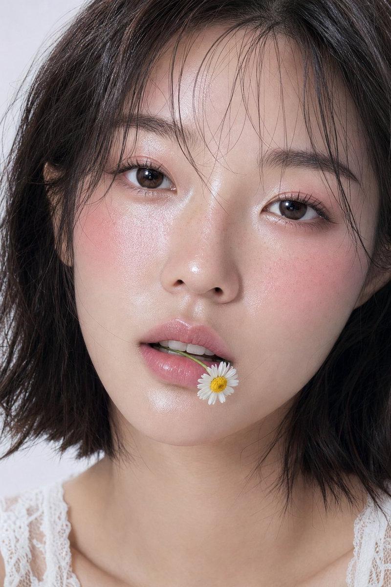 洋甘菊水光感美妆人像
