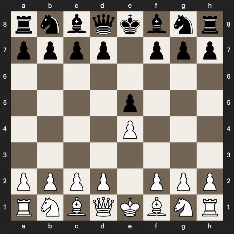 1.e4 e5 后的数字棋盘