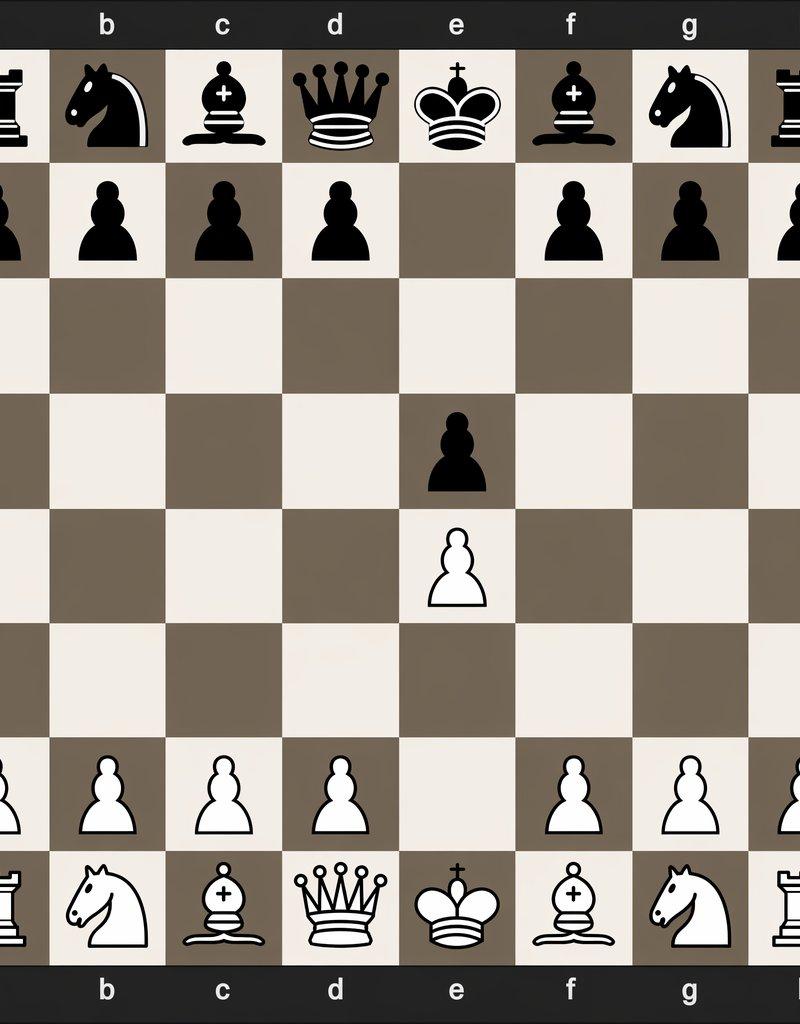 1.e4 e5 后的数字棋盘