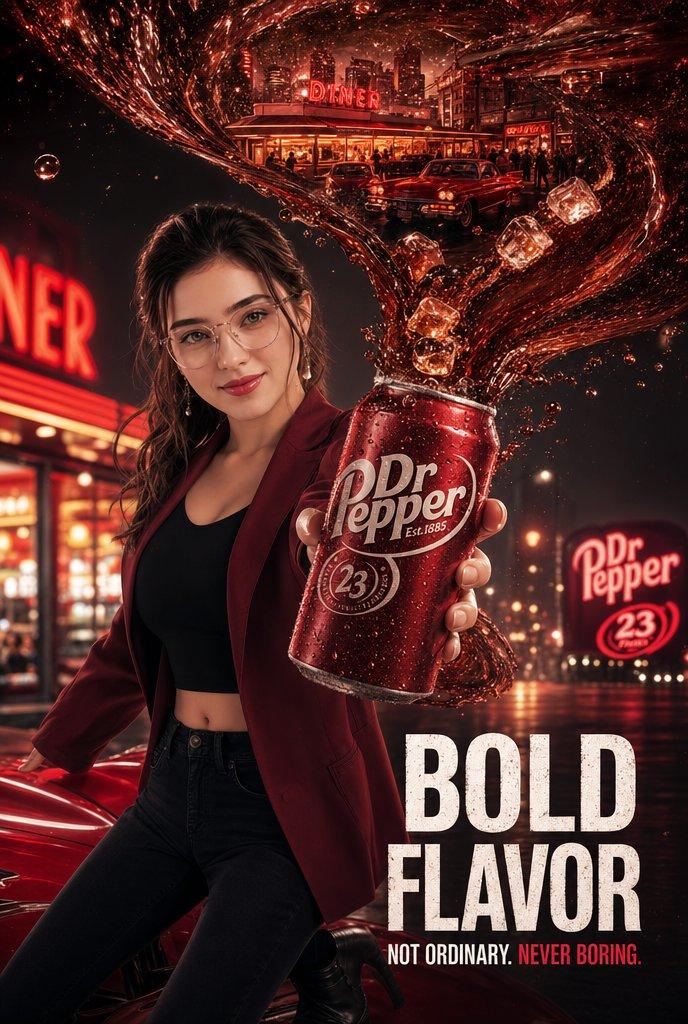 电影质感 Dr Pepper 复古餐厅广告