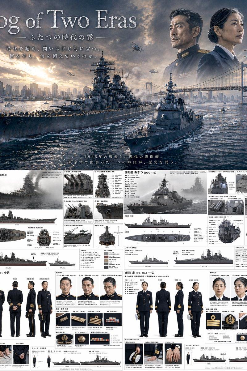 双时代海军题材海报与规格说明书