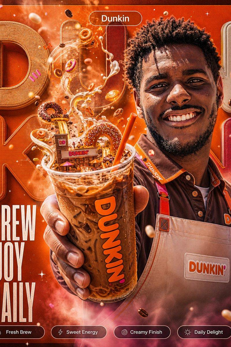 Dunkin 冰咖啡海报