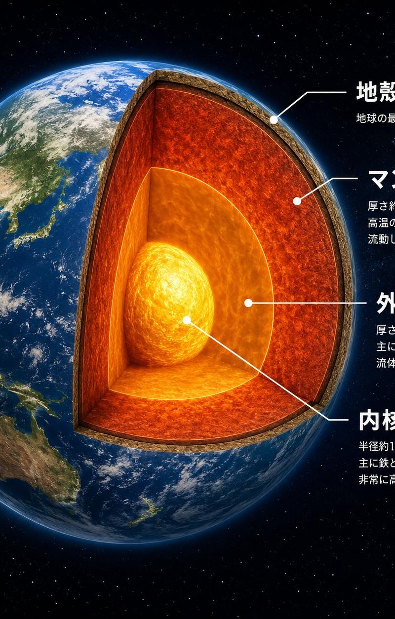 地球剖面结构信息图