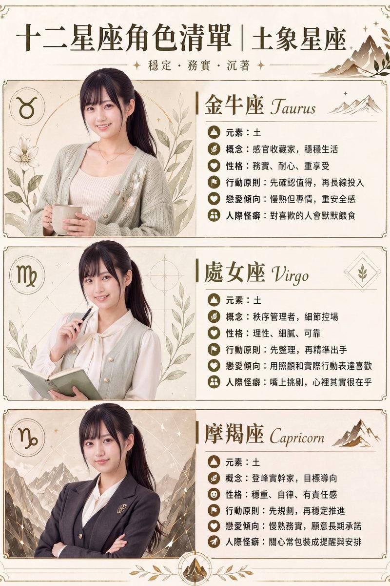 土象星座角色海报