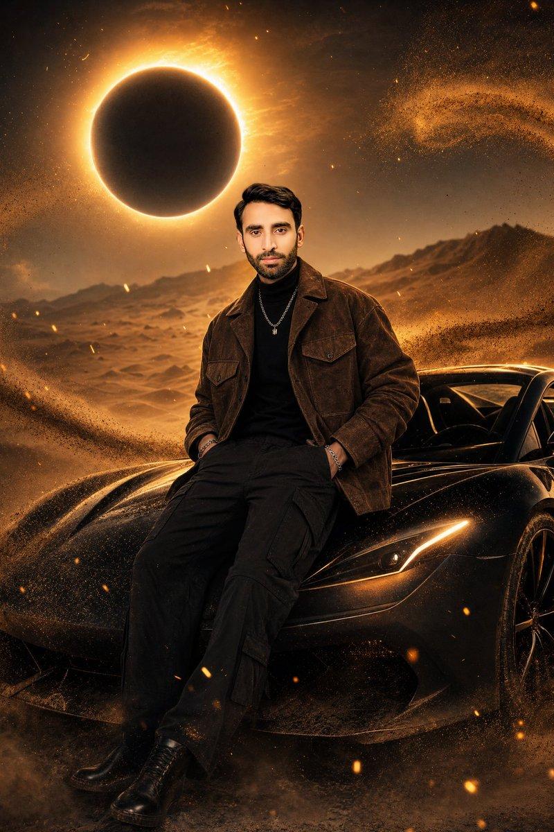 Eclipse Desert Sports Car Portrait