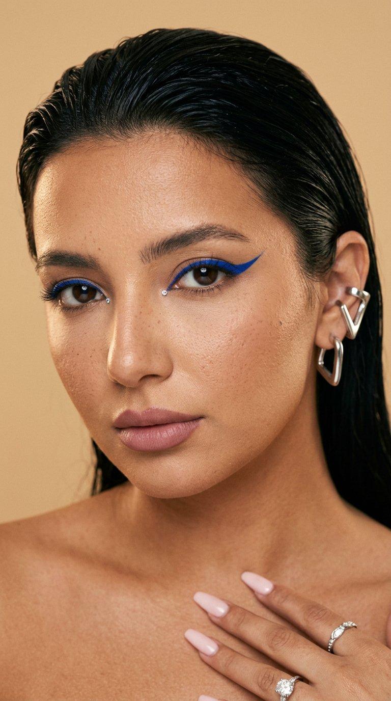 Editorial Beauty Cobalt Eyeliner Shot