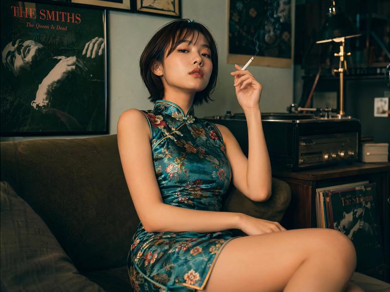 时尚杂志风波波头人像