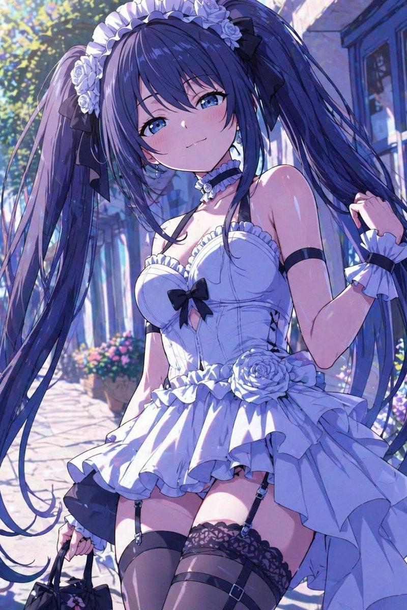 花街上的优雅动漫少女