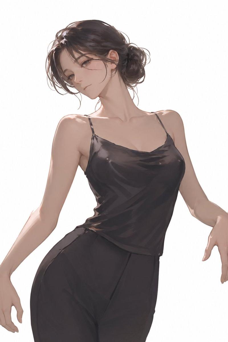 优雅时尚姿态女性肖像