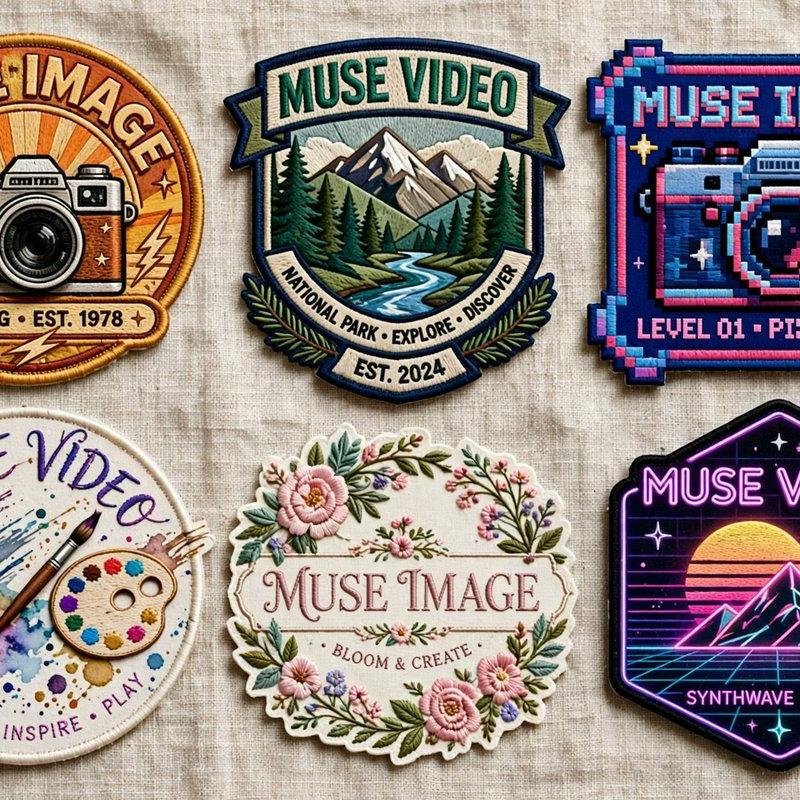 六款刺绣 Muse 补丁