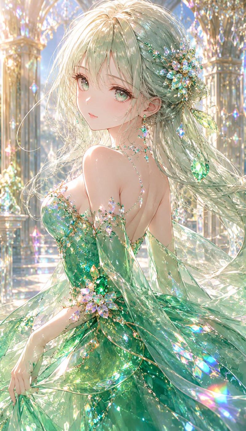 翡翠水晶幻想礼服