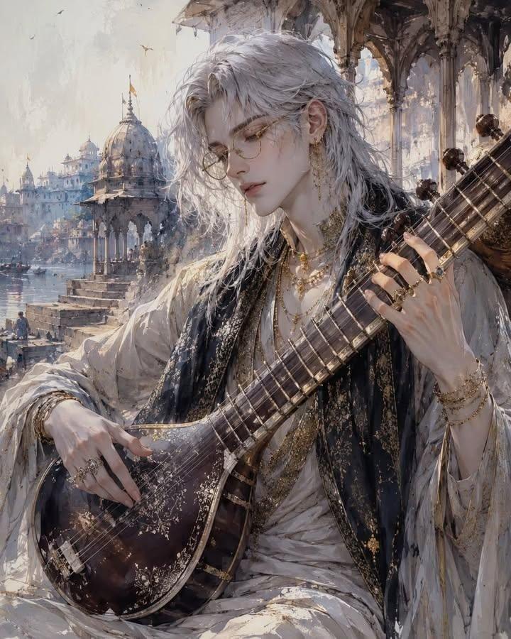 古迹中空灵的中性风音乐家