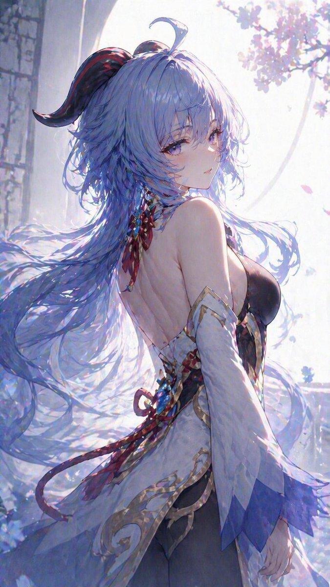 空灵蓝发奇幻肖像