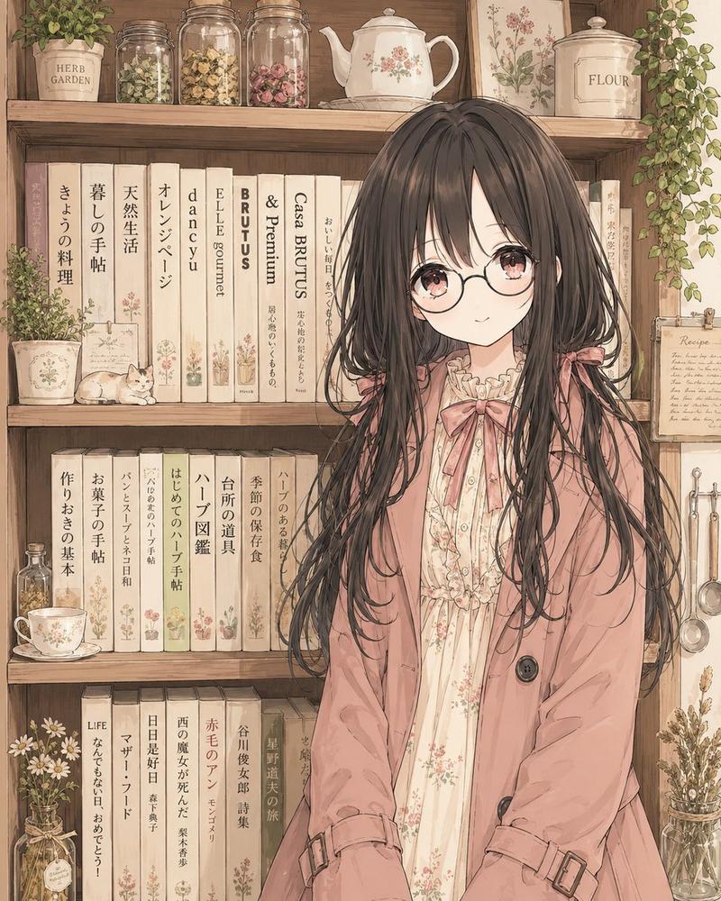 无脸田园风动漫少女