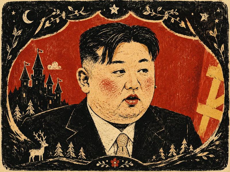 童话木刻版画风格