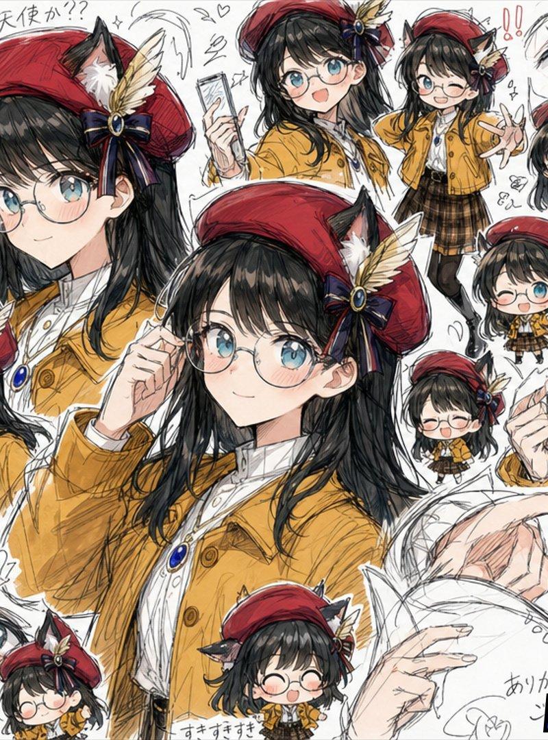 同人画师速写本拼贴