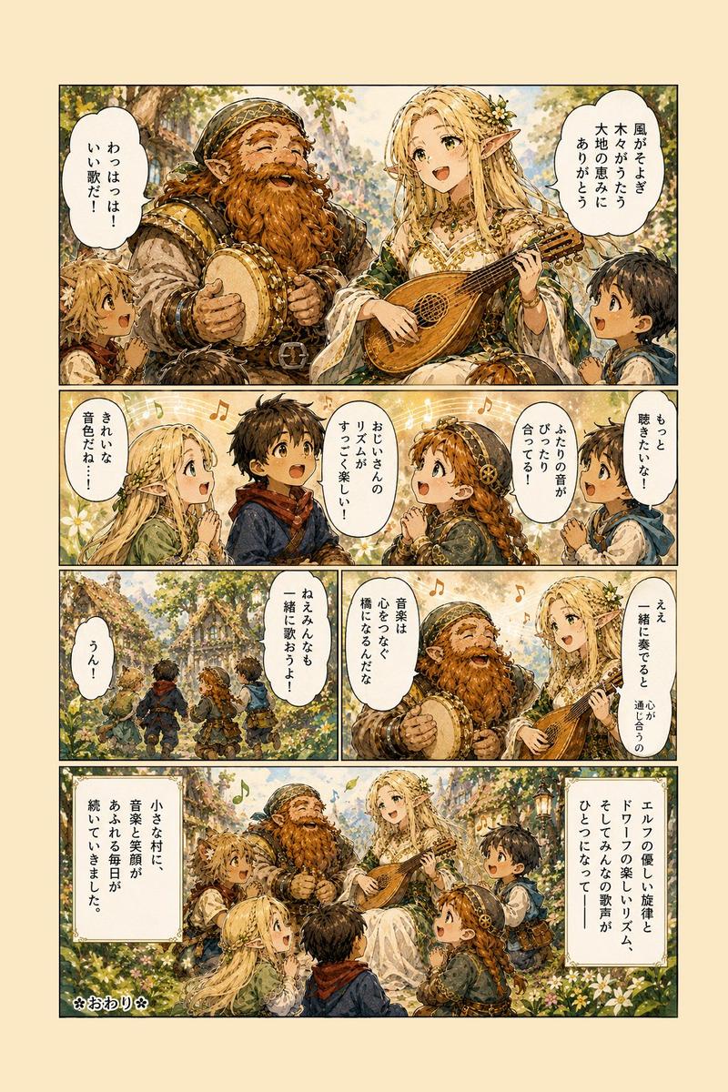 奇幻森林音乐漫画页面
