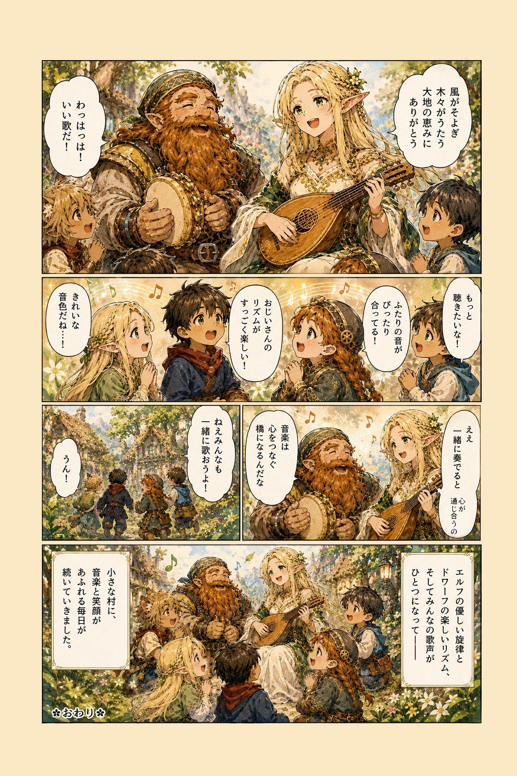 Fantasy Forest Music Manga Page